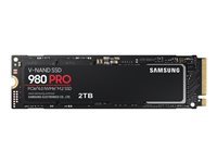 Samsung 980 PRO MZ-V8P2T0BW - SSD - salattu - 2 Tt - sisäinen - M.2 2280 - PCIe 4.0 x4 (NVMe) - puskuri: 2 Gt - AES 256 bittiä - TCG Opal Encryption MZ-V8P2T0BW
