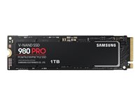 Samsung 980 PRO MZ-V8P1T0BW - SSD - salattu - 1 Tt - sisäinen - M.2 2280 - PCIe 4.0 x4 (NVMe) - puskuri: 1 Gt - AES 256 bittiä - TCG Opal Encryption malleihin Intel Next Unit of Computing 12, 13 MZ-V8P1T0BW